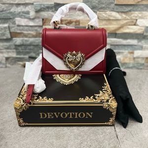 DOLCE GABBANA
Devotion Leather Top Handle Bag